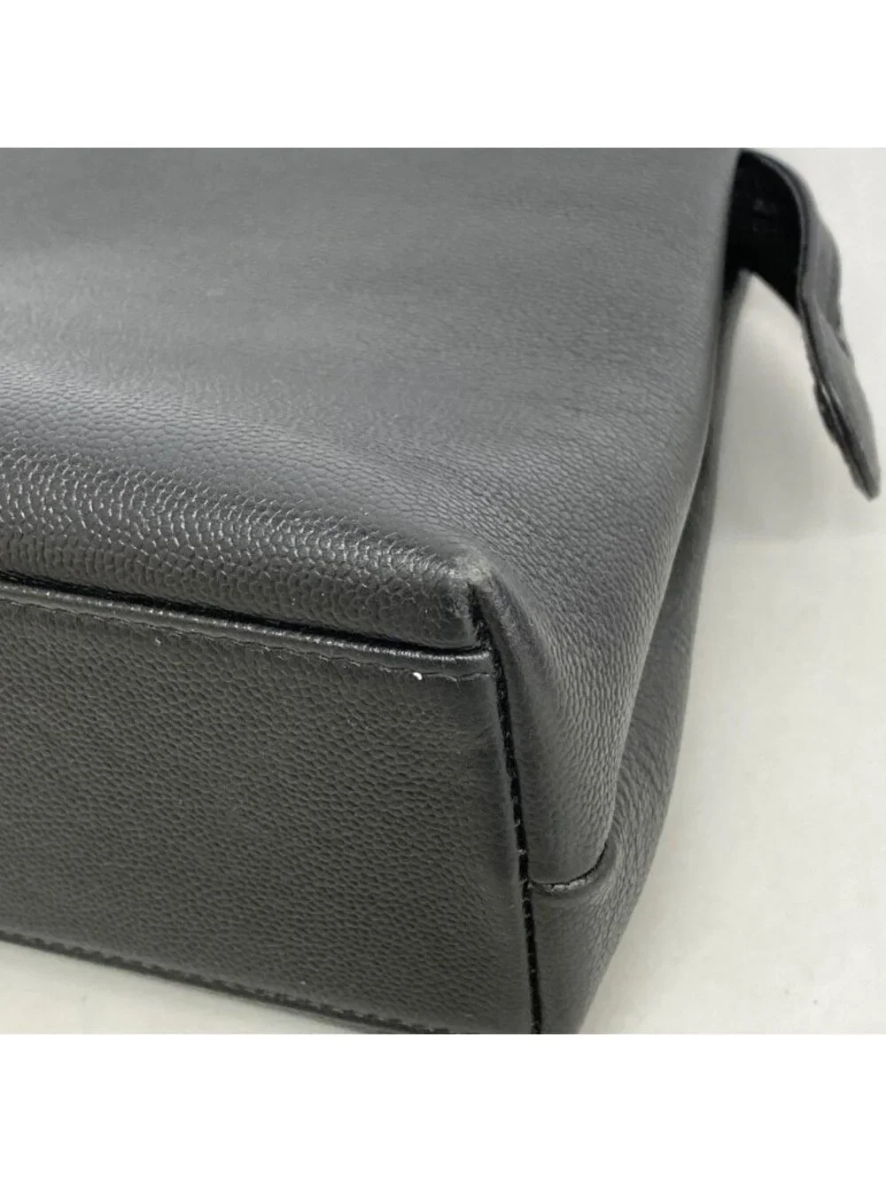 Chanel Handbag Caviar Leather Black Cles Dies